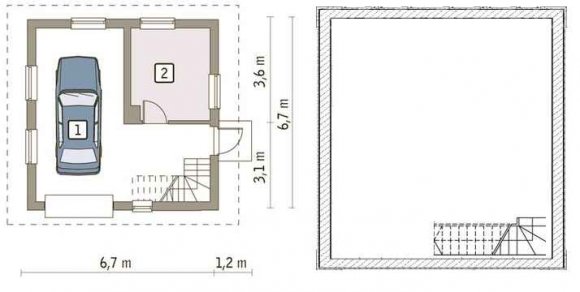 Проект гаража с подвалом на одну машину