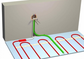 Подводка кабелей электрического теплого пола