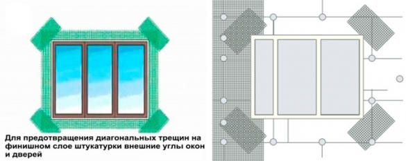 Армирование пенопласта вокруг окон и дверей