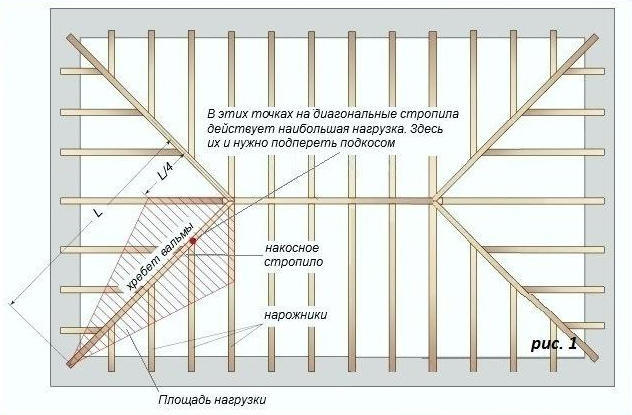 Площадь нагрузки на хребет вальмы