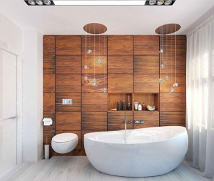 Деревянные фасады в ванной